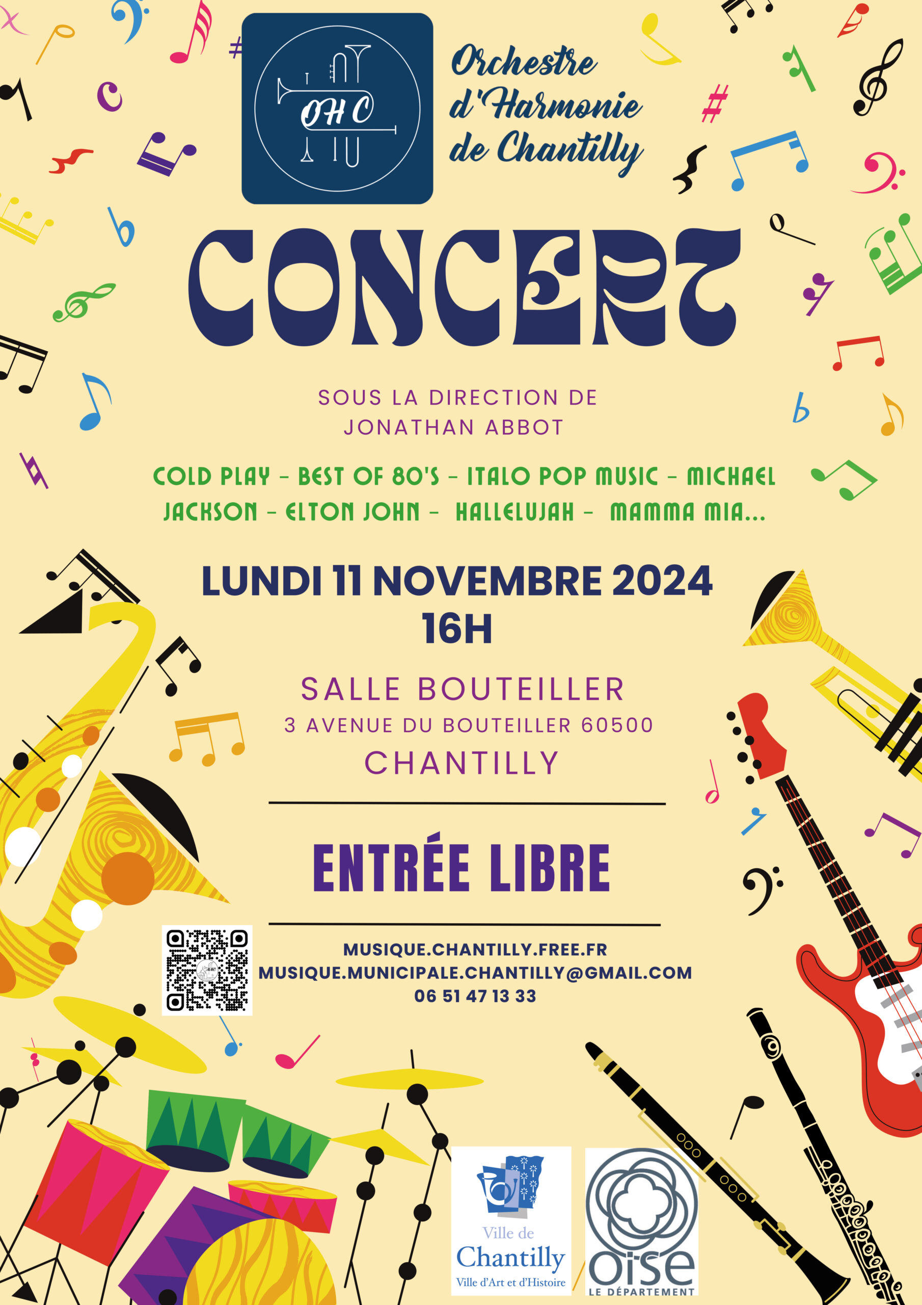 Concert par l’orchestre d’harmonie de Chantilly