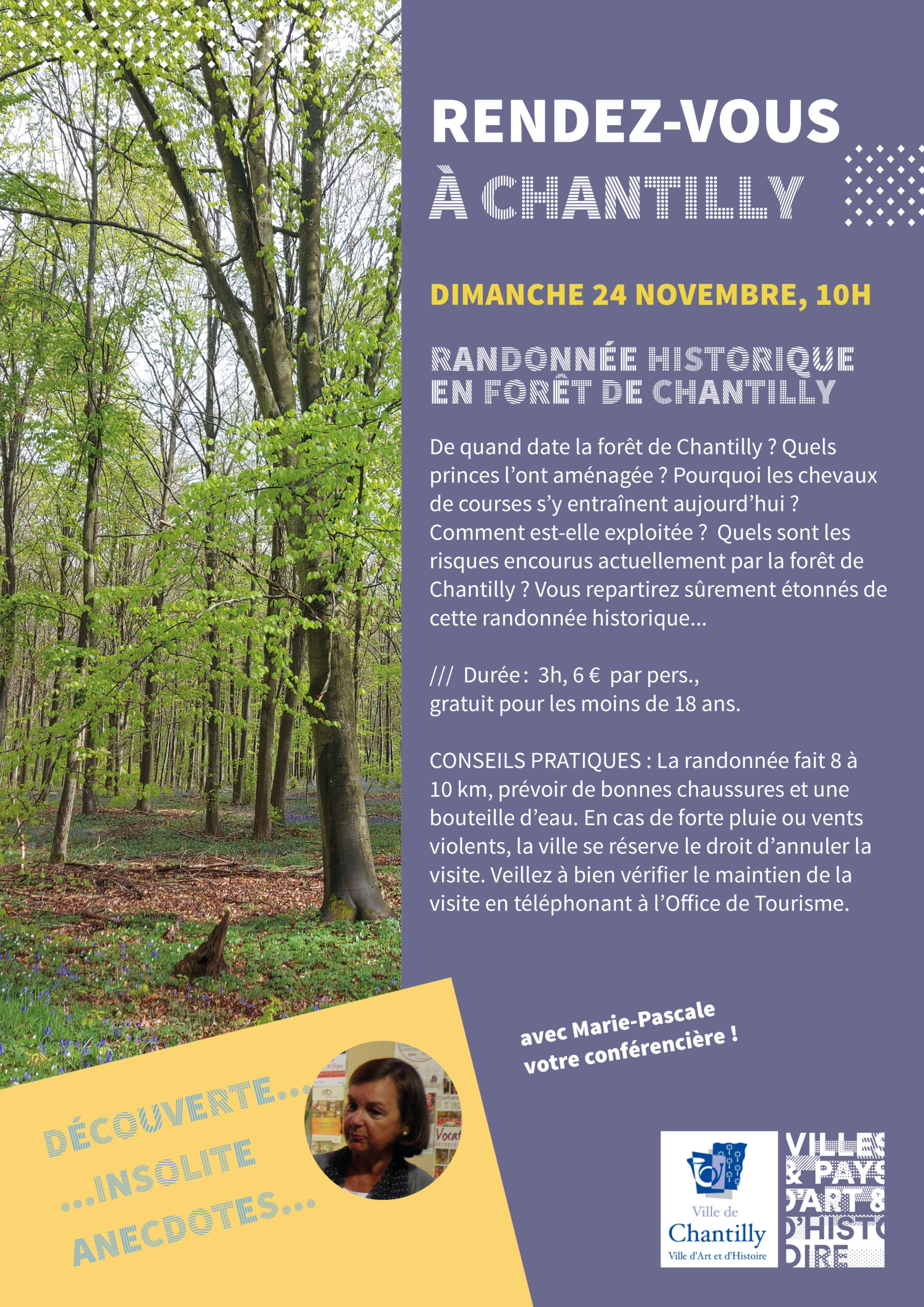 Randonnée historique en forêt de Chantilly